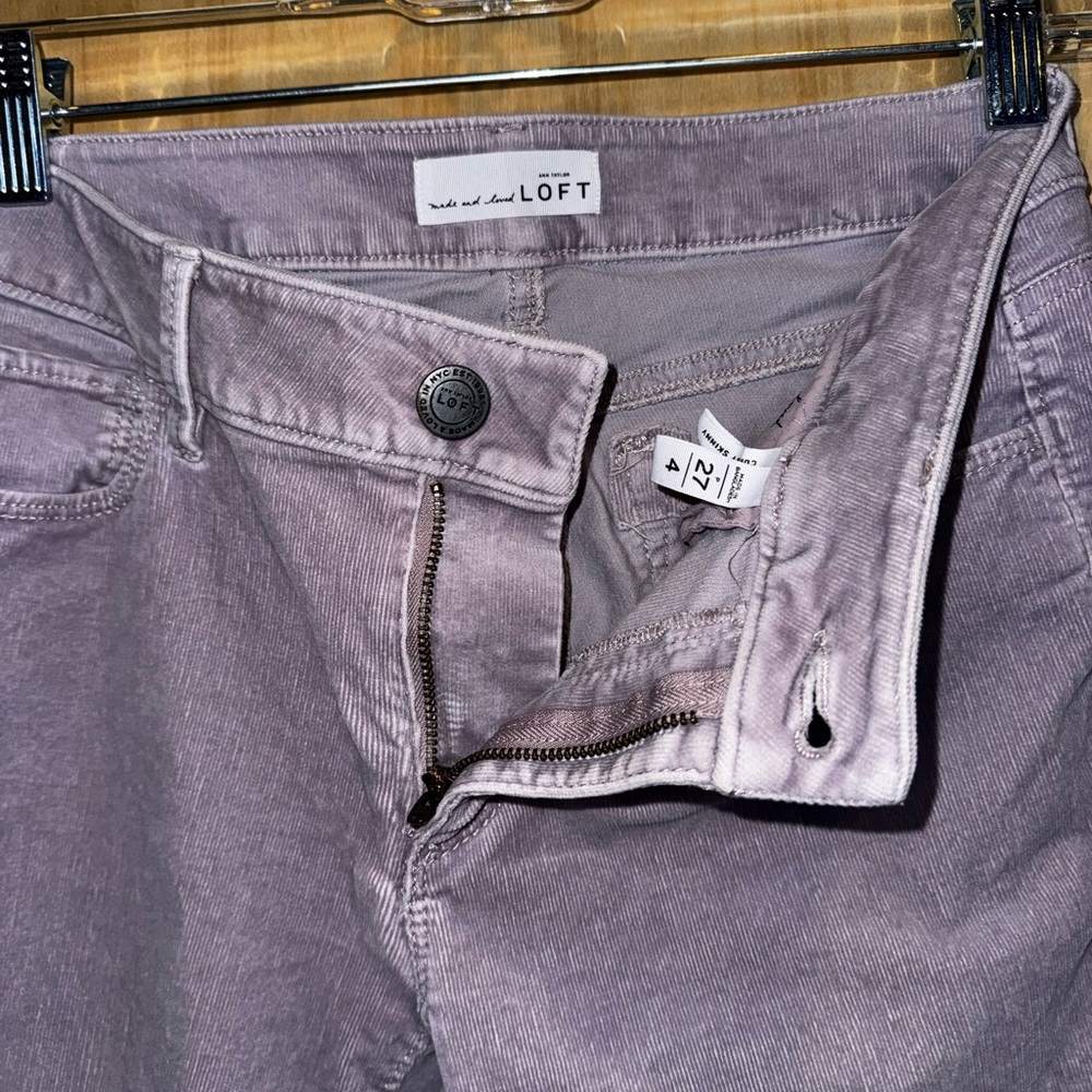LOFT Lavender Corduroy Trousers
